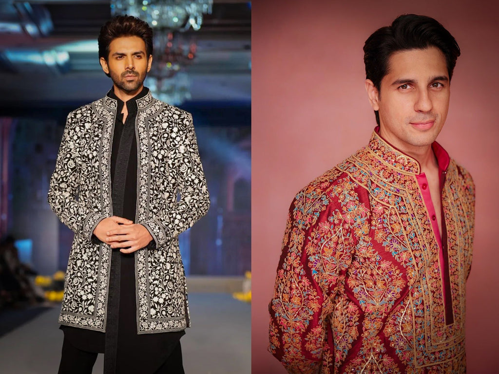Get Shaadi-Ready with Bollywood’s Best: From Kartik’s Ivory Charm to Siddharth’s Bold Maroon