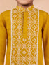 Boys Mustard Satin Kurta Pajama Set