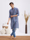 Men's Indigo Printed Cotton Kurta