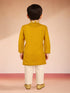 Boys Mustard Satin Kurta Pajama Set