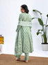 Women's Green Cotton Kurta Set With Matching Dupatta
