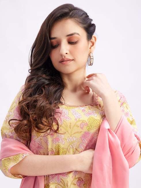 Women's Summer Cotton Embellished Sharara Set