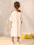 Girl's' Cream Holi Special Dress