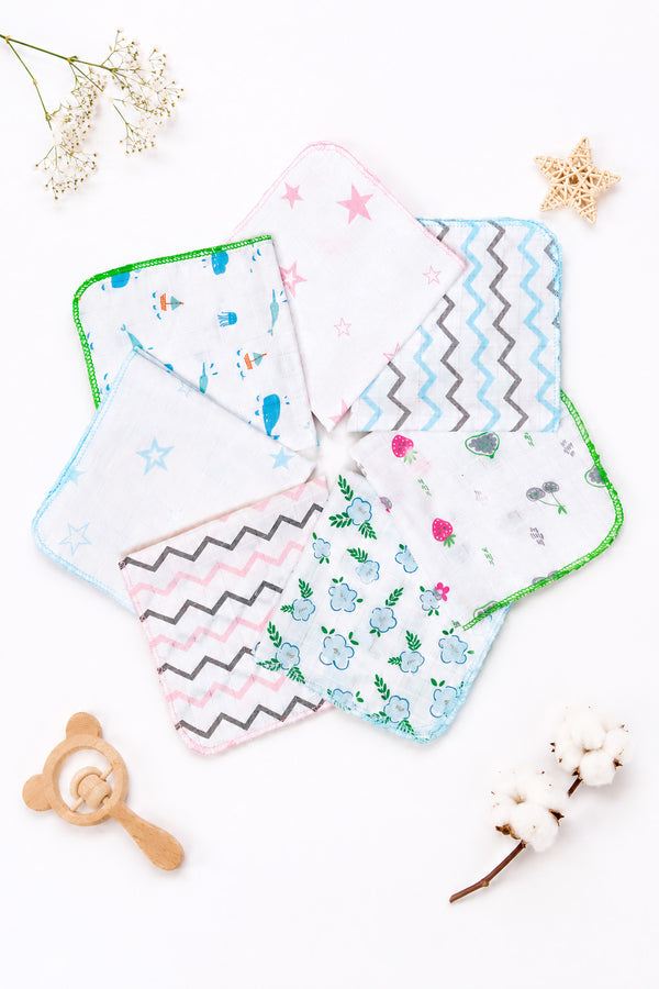 Baby Muslin Cotton Handkerchiefs | Soft, Absorbent & Washable.