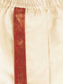 Boy's Cream Cotton Kurta Dhoti and Dupatta Set