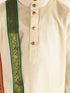 Boy's Cream Cotton Kurta Dhoti and Dupatta Set