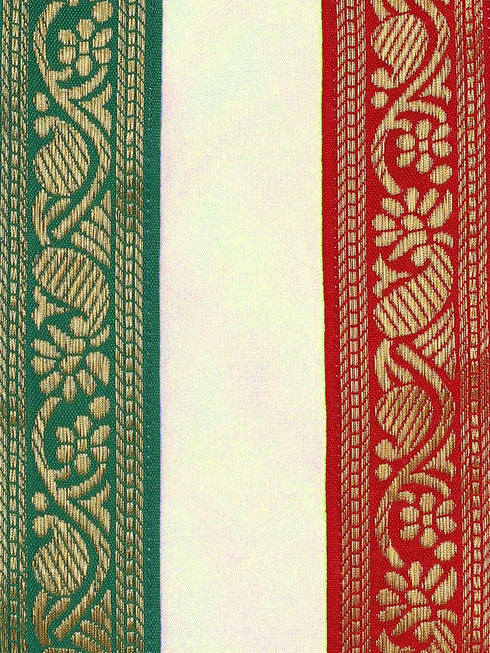 Boy's Gold Cotton Blend Kurta Dhoti and Dupatta Set