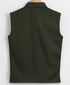 Boy's Dark Green Cotton Blend Twill Nehru Jacket