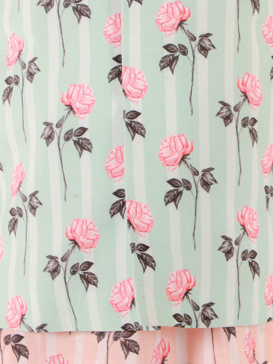 Boy's Peach Floral Printed Nehru Jacket