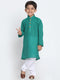 Boy's Green Cotton Kurta and Pyjama Set