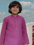 VASTRAMAY Boy's Purple Cotton Kurta and Pyjama Set