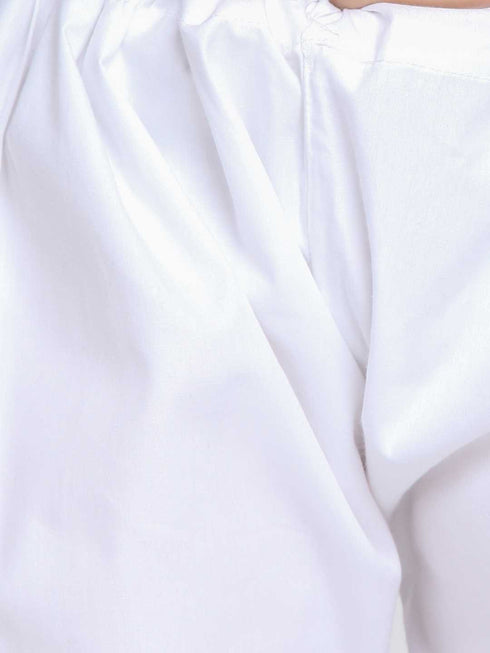 VASTRAMAY Boy's Red Cotton Kurta and Pyjama Set