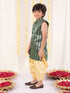 Boy's' Green Brocade Kurta Dhoti Set