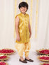 Boy's' Yellow Brocade Kurta Dhoti Set