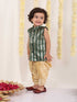 Boy's' Green Brocade Kurta Dhoti Set