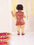 Boy's' Maroon Brocade Kurta Dhoti Set