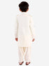 Boy's Cream Cotton Blend Pathani Suit Set