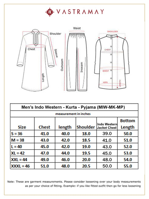 Men's Turquoise And Black Viscose Sherwani Set