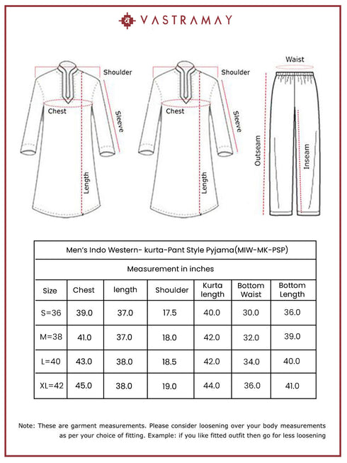 Men's Wine And Black Viscose Sherwani Set