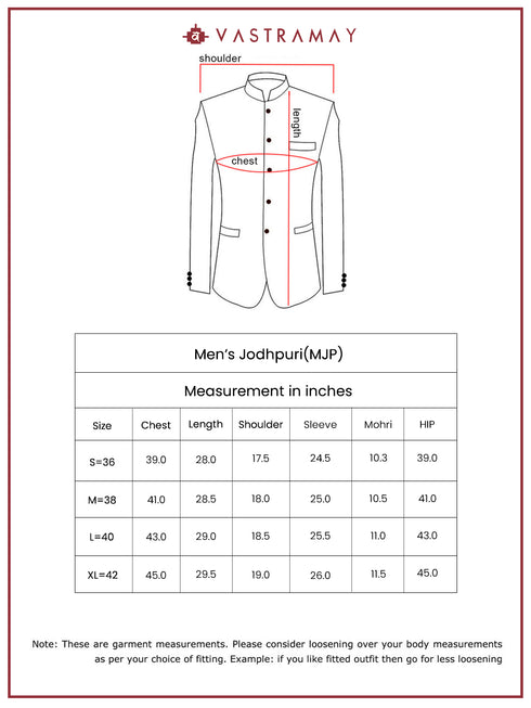 Men's Rust Silk Blend Jodhpuri