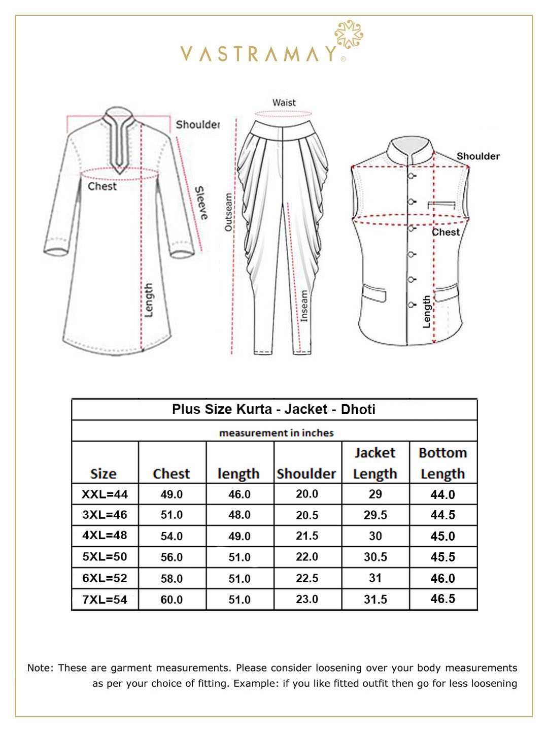 Men's Plus Size Maroon Cotton Blend Jacket With White Kurta And Dhoti Set