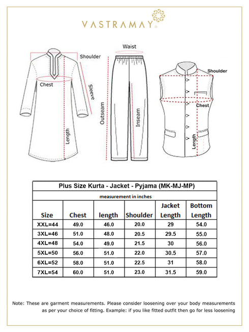 Men's Plus Size Pink And Coffee Brown Cotton Blend Jacket Kurta Pyjama Set