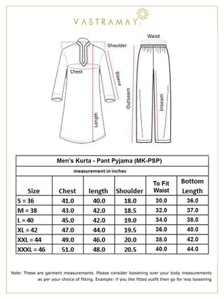 VASTRAMAY Men's Red Patola Print Ethnic kurta Pyjama Set