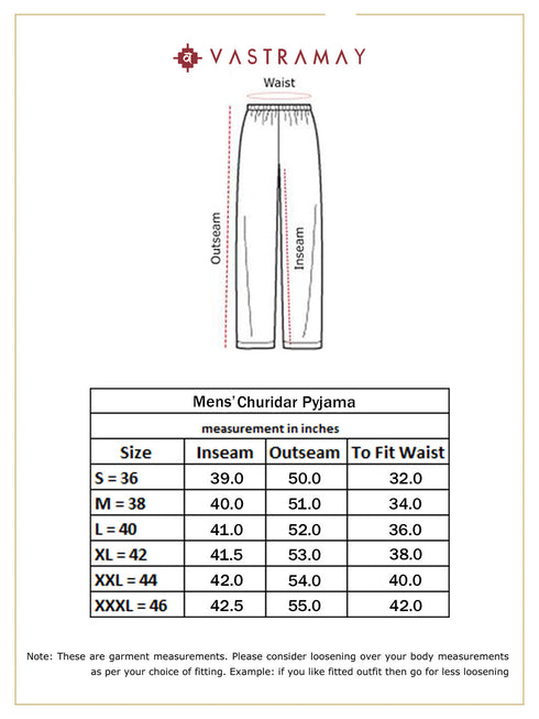 Men's White Cotton Silk Blend Churidar