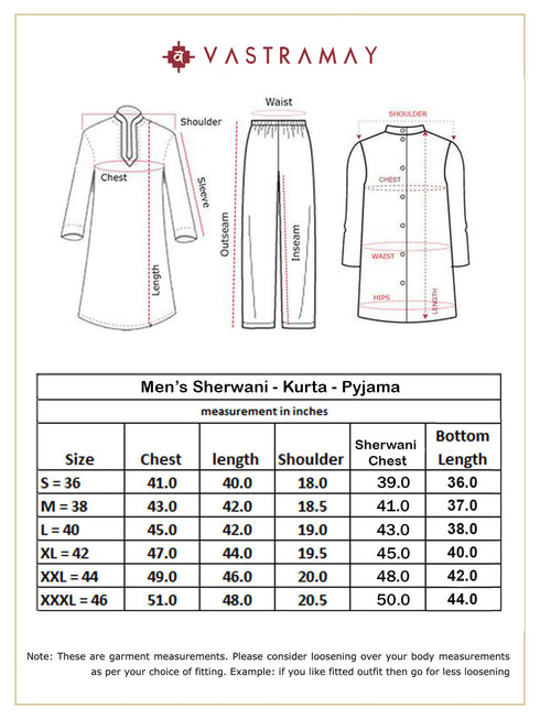 Men's Black Rayon Sherwani Kurta Pyjama And Dupata Set