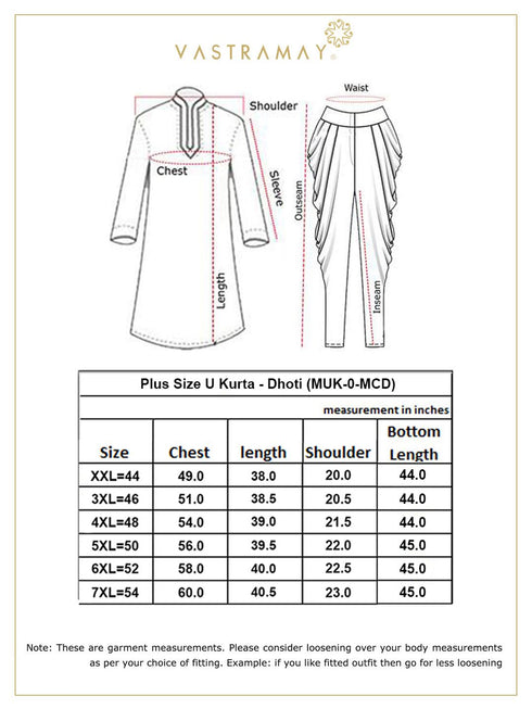 Men's Plus Size White Silk Blend Curved Kurta Dhoti Set