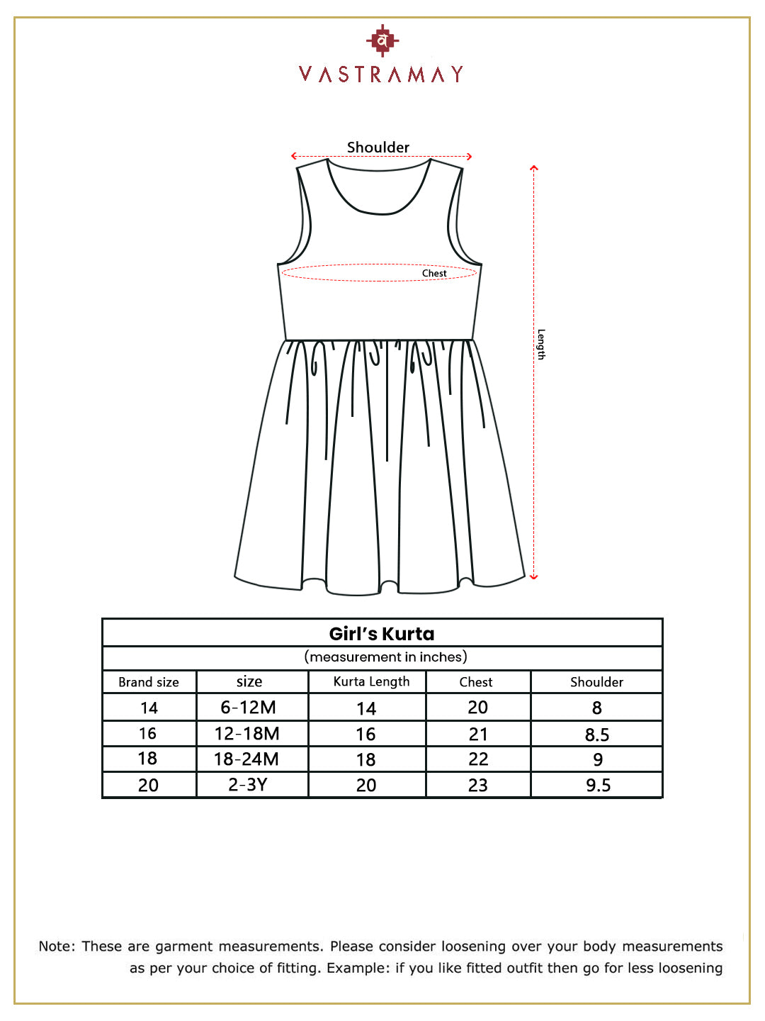 Girl's Orange Chikankari Cotton Kurta