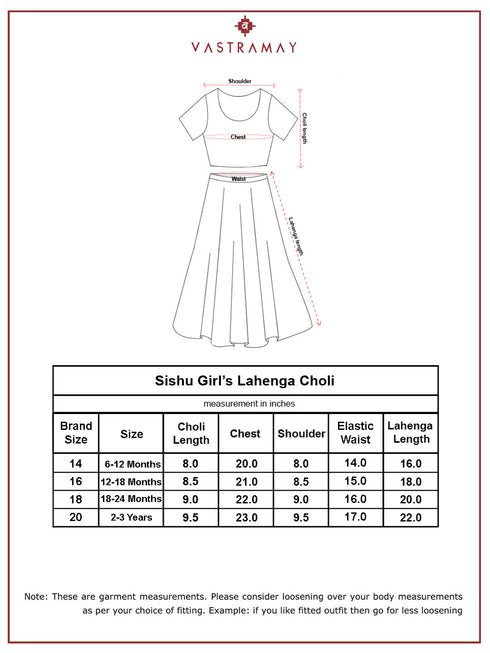 Girl's Yellow Cotton Lehenga Set