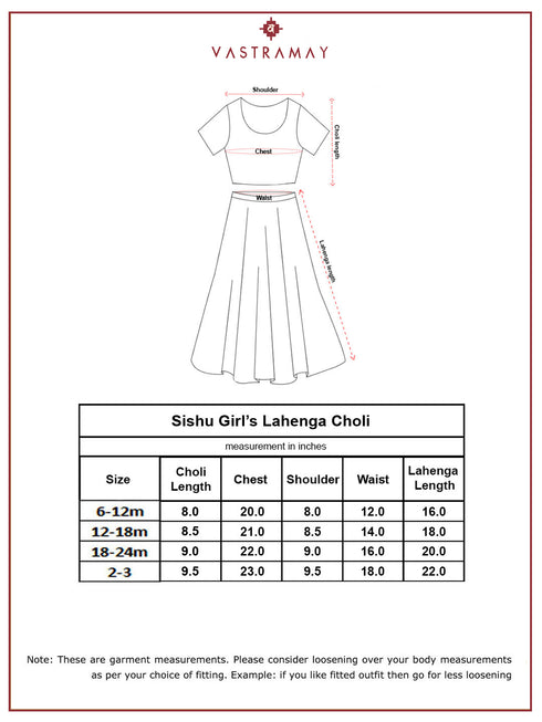 Girl's' White Lehenga Choli