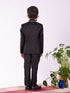 Boy's' White And Black Shirt Blazer And Pant