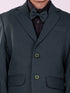 Boy's' Black And Green Shirt Blazer Waist Coat And Pant