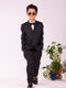 Boy's' Black Shirt Blazer And Pant