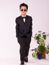 Boy's' Black Shirt Blazer And Pant