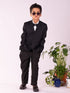 Boy's' Black Shirt Blazer And Pant