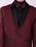 Boy's' Black And Maroon Shirt Blazer And Pant