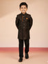 Boy's Rust Silk Blend Sherwani Set
