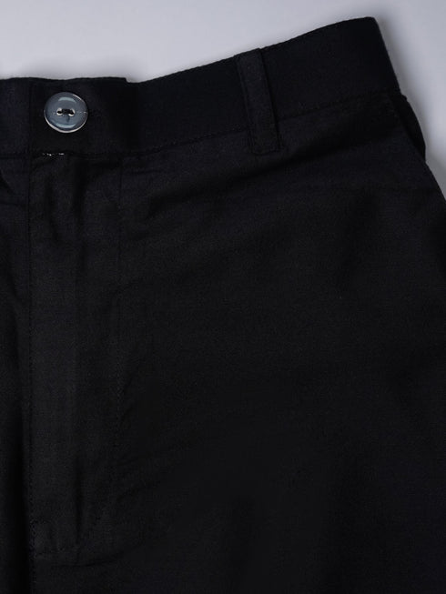 Boy's' Black Jodhpuri, Kurta And Pyjama Set