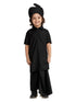 Boy's' Black Viscose Kurta Lungi And Safa Set