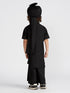 Boy's' Black Viscose Kurta Lungi And Safa Set