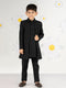 Boy's Black Silk Kurta Set