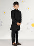 Boy's Black Silk Kurta Set