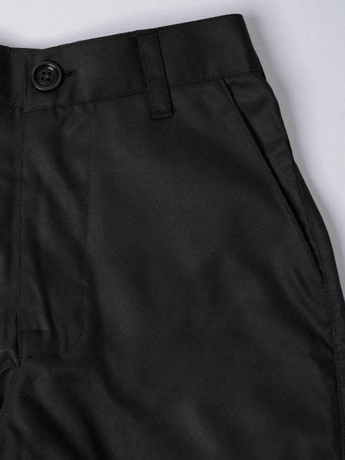 Boy's Black Silk Kurta Set