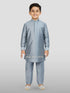 Boy's' Aqua Jacket, Kurta And Pyjama Set.