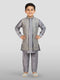 Boy's' Purple Jacket,Kurta And Pyjama Set.