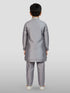 Boy's' Purple Jacket,Kurta And Pyjama Set.