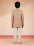 Boy's Peach Rayon Sherwani Set